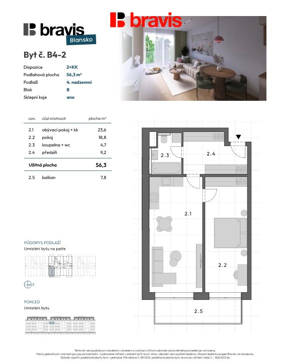 Prodej bytu 3+kk 78 m2