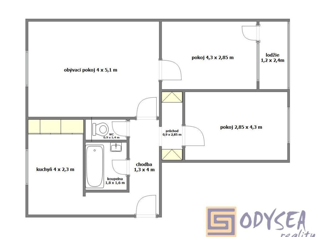 Prodej bytu 3+1 73 m2, Ostrava – náhled fotky 6