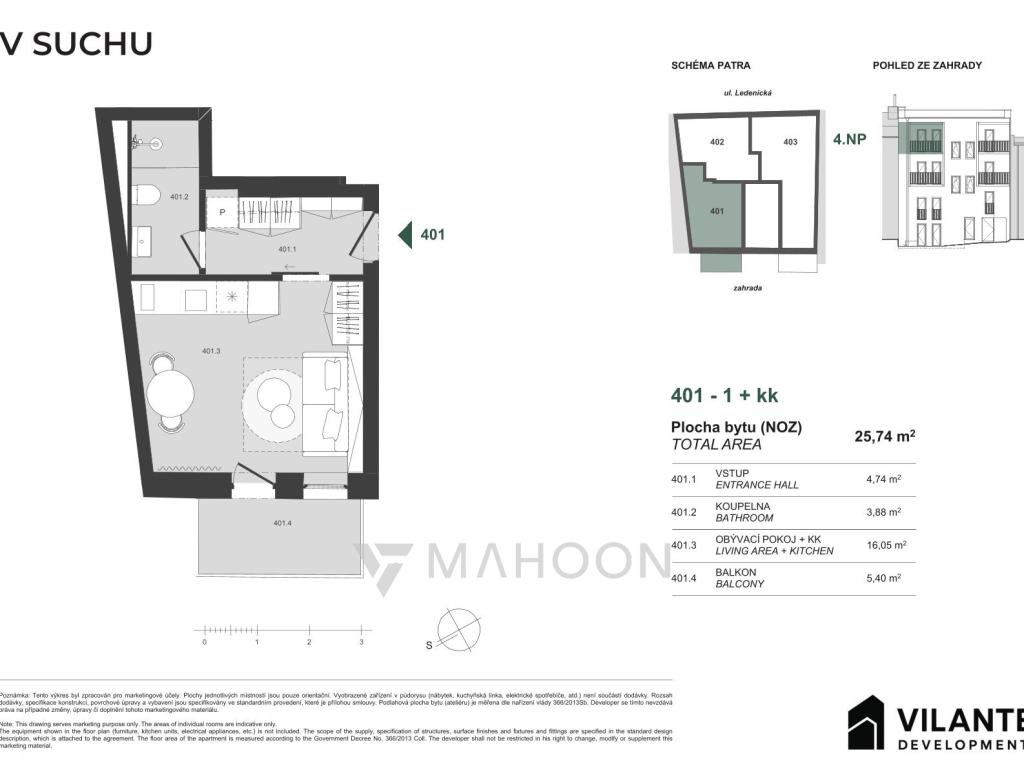 Prodej bytu 1+kk 26 m2