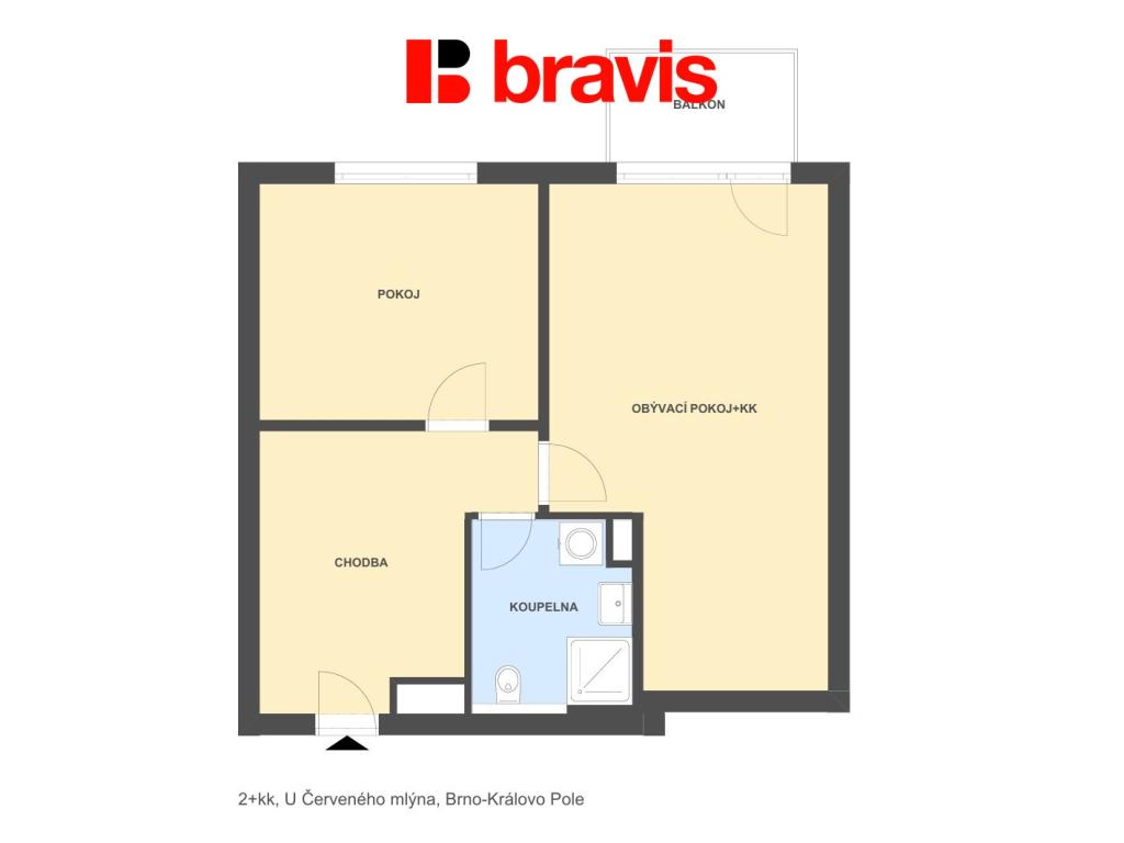 Pronájem bytu 2+kk 56 m2, Brno – náhled fotky 5