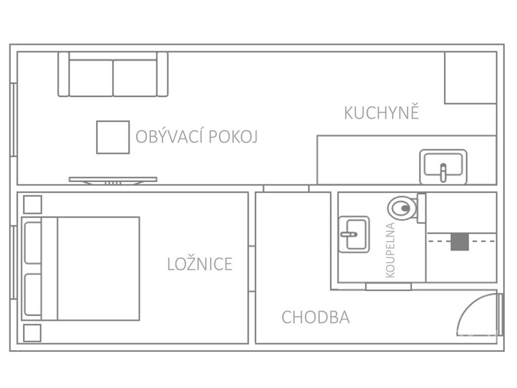 Pronájem bytu 2+kk 40 m2