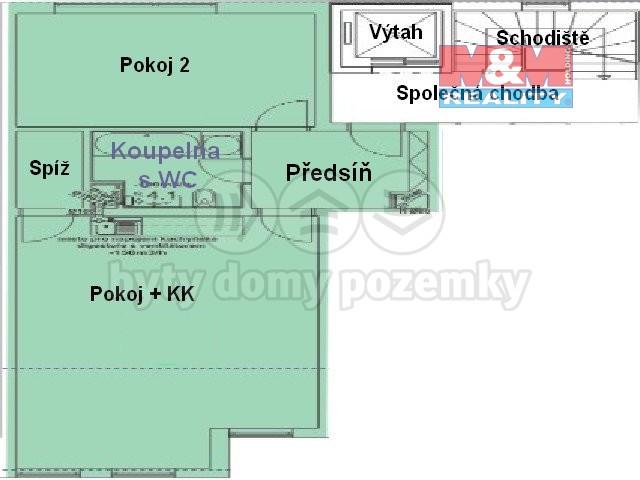 Pronajem bytu 2+kk 67 m2