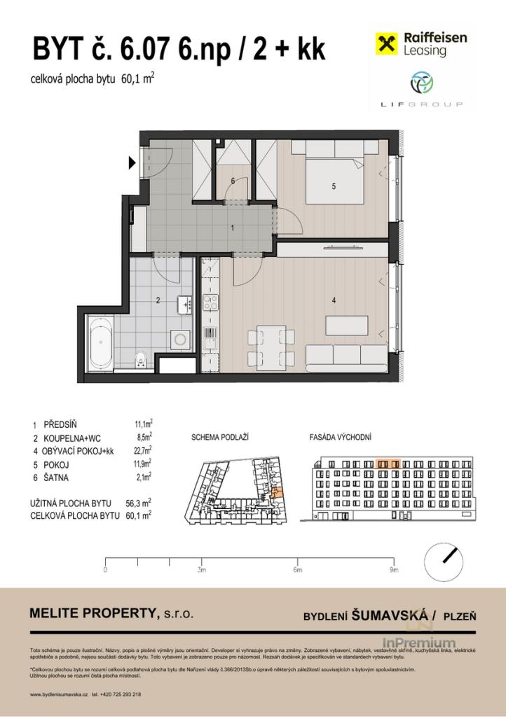 Prodej bytu 2+kk 60 m2, Plzeň – náhled fotky 3