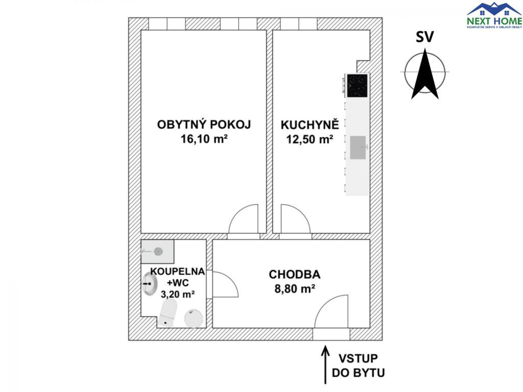 Pronájem bytu 1+1 40 m2