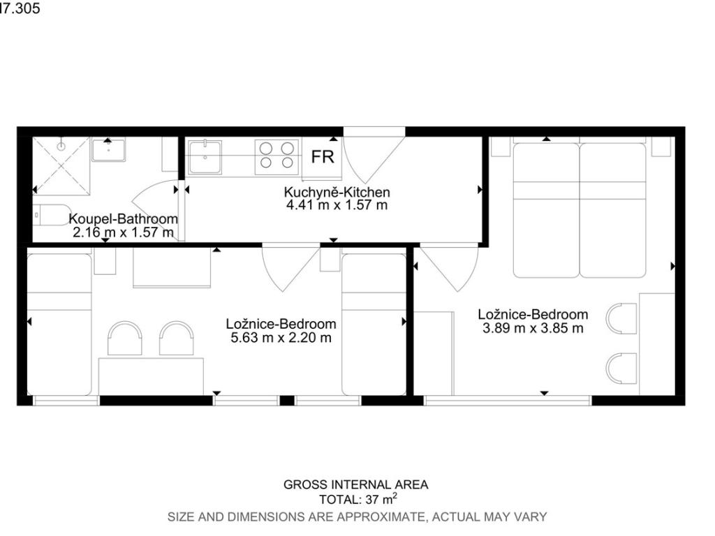 Pronájem bytu 2+1 36 m2, Brno – náhled fotky 13