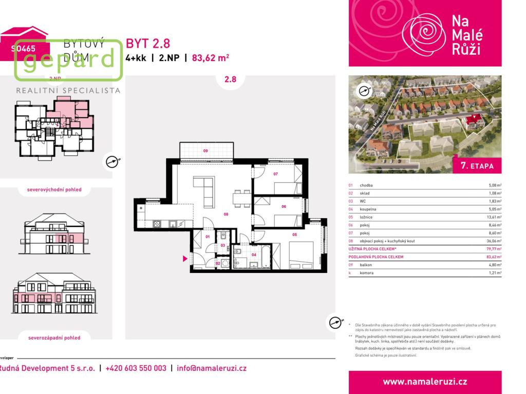 Prodej bytu 4+kk 80 m2, Drahelčice – náhled fotky 2