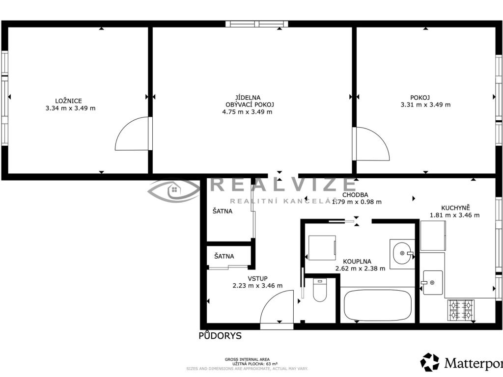 Prodej bytu 3+1 63 m2, České Budějovice – náhled fotky 14