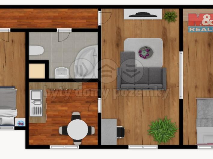 Pronajem bytu 3+1 72 m2