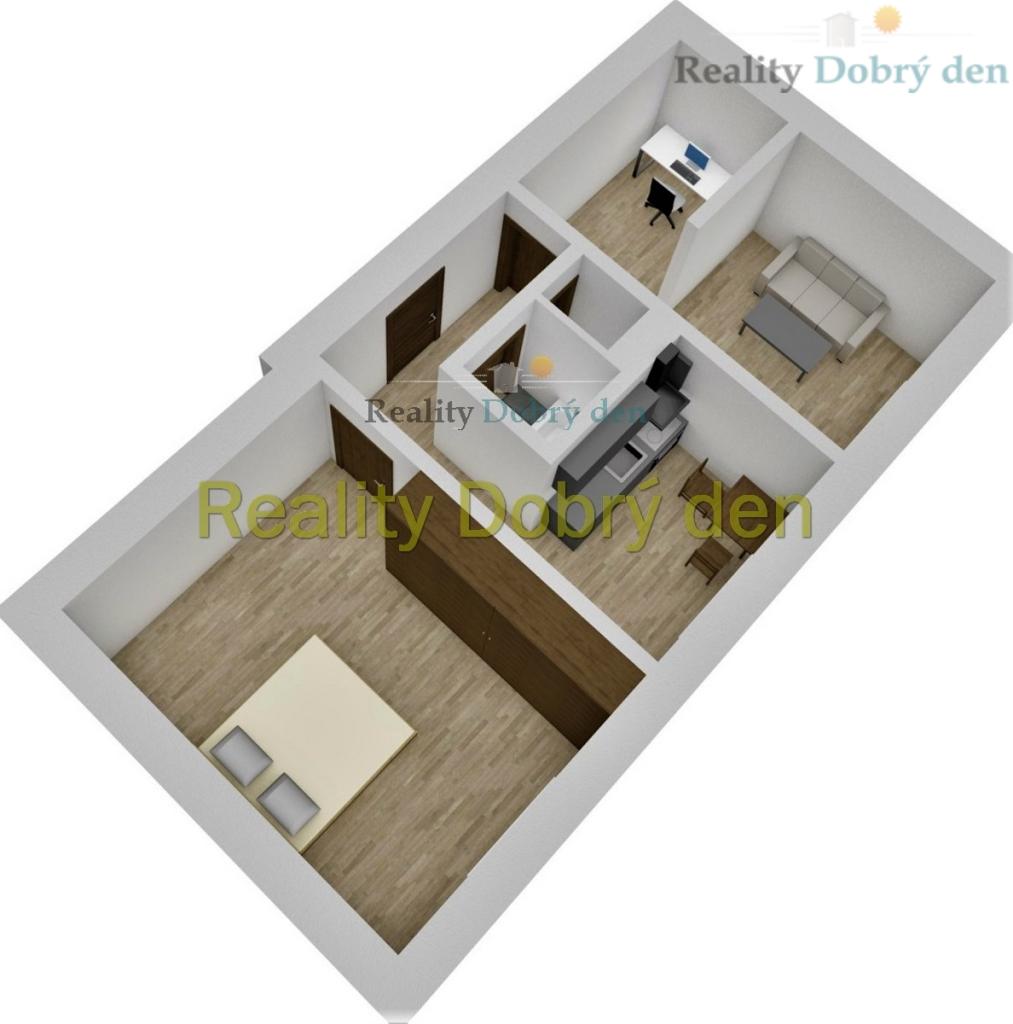 Pronájem bytu 2+1 52 m2