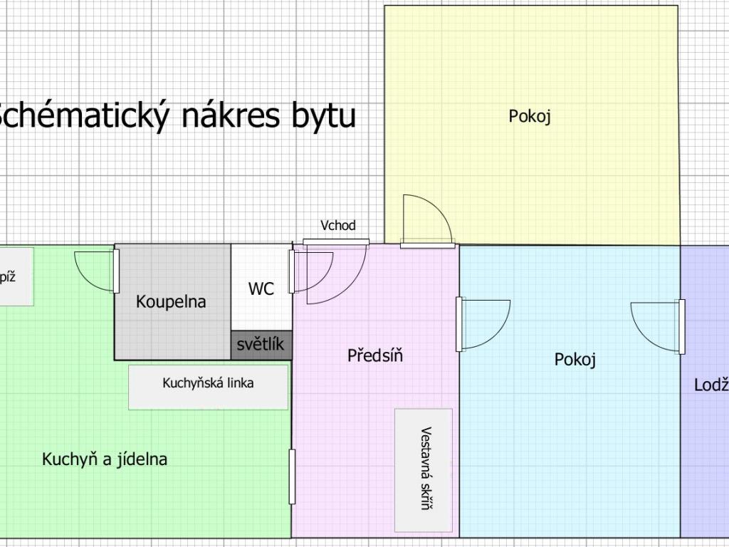 Pronajem bytu 2+1 56 m2