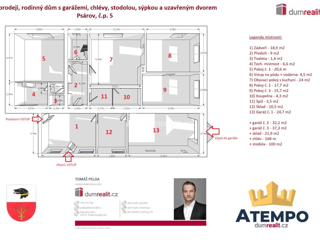 Prodej domu 486 m2