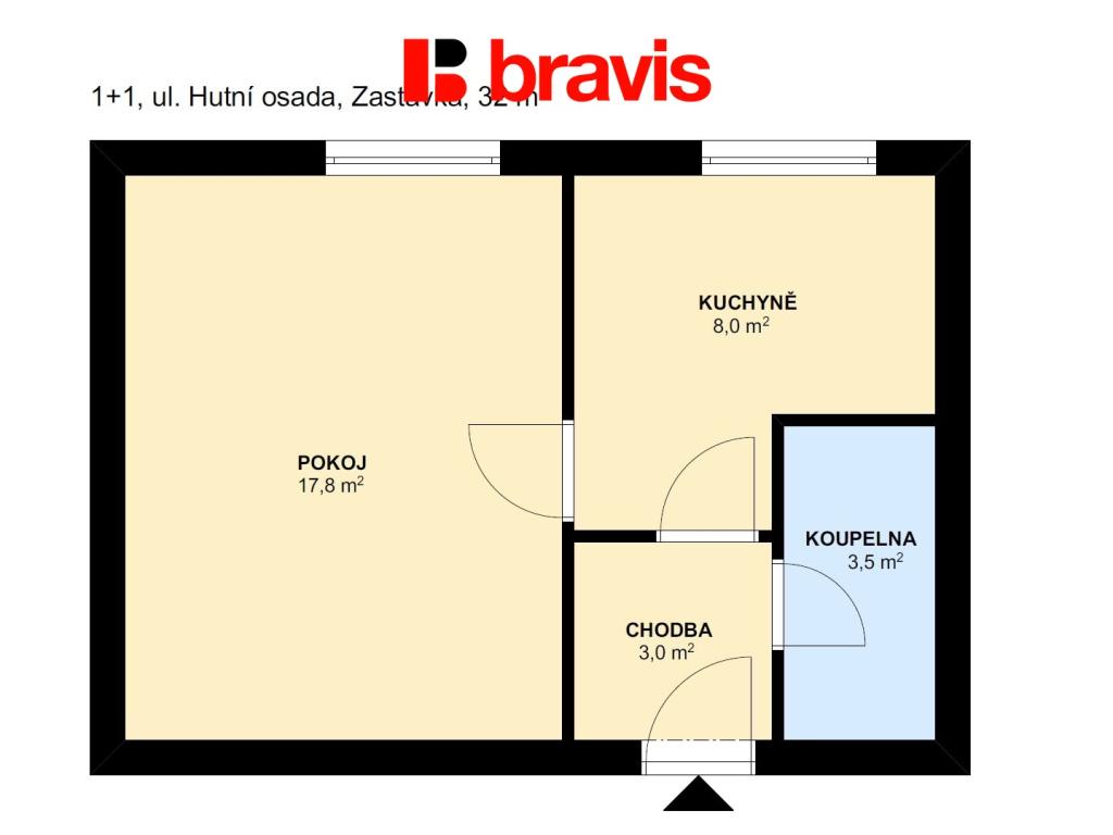 Pronájem bytu 1+1 27 m2