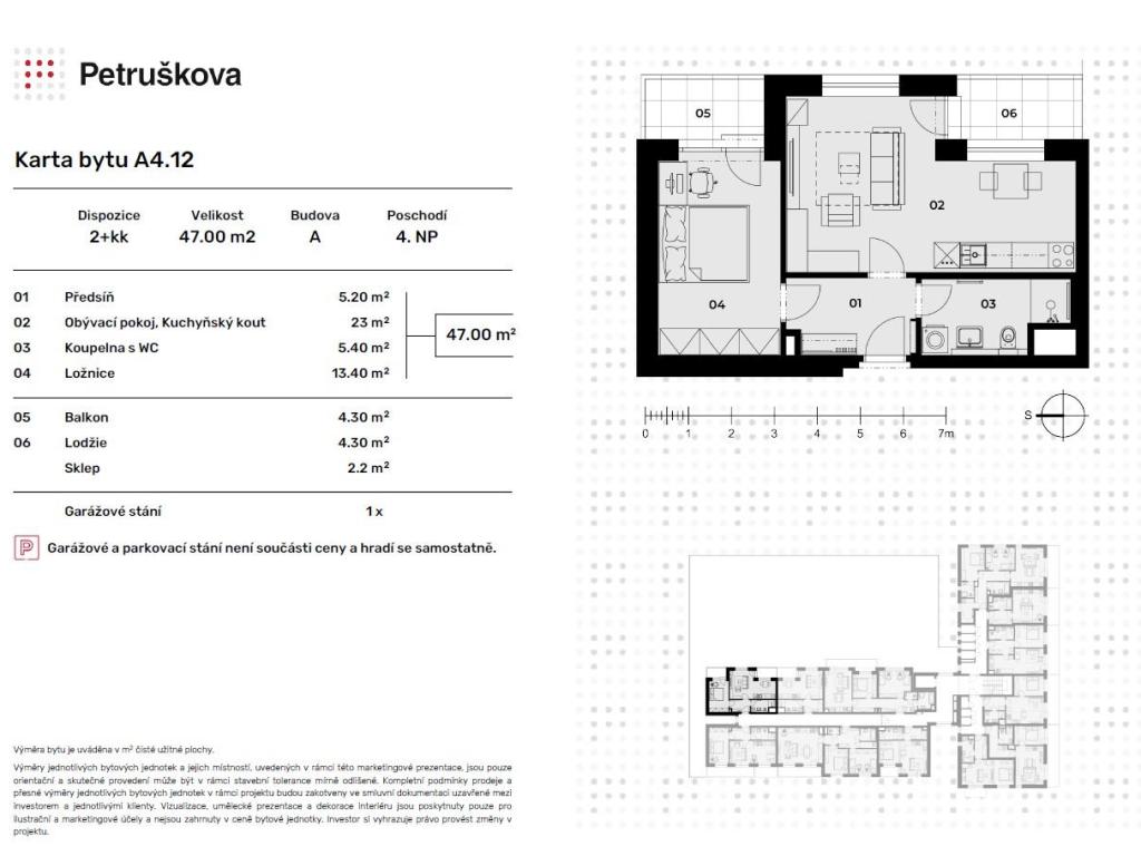 Prodej bytu 2+kk 45 m2