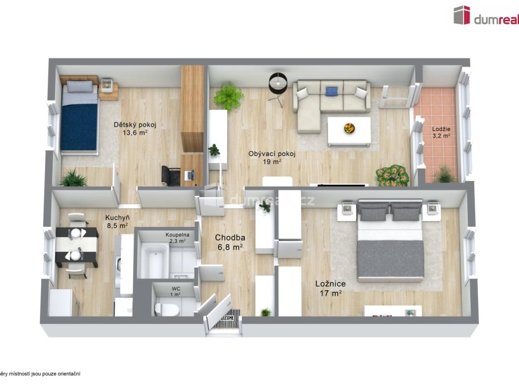 Prodej bytu 3+1 69 m2