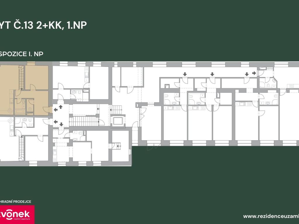 Prodej bytu 2+kk 70 m2