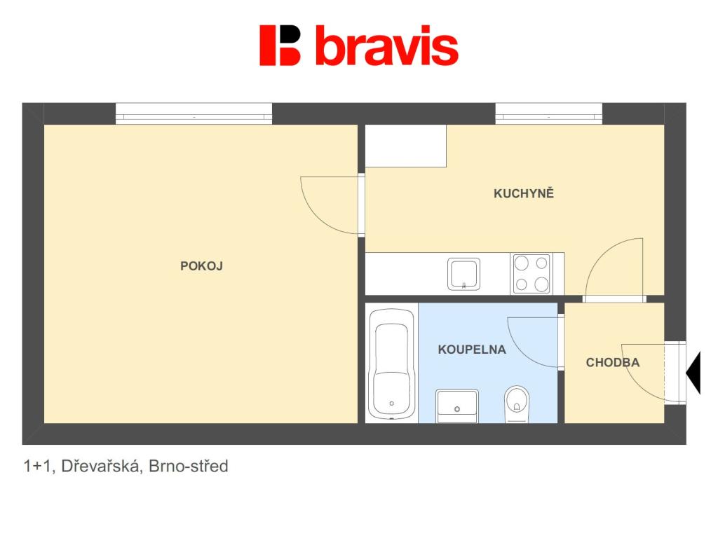 Pronájem bytu 1+1 30 m2