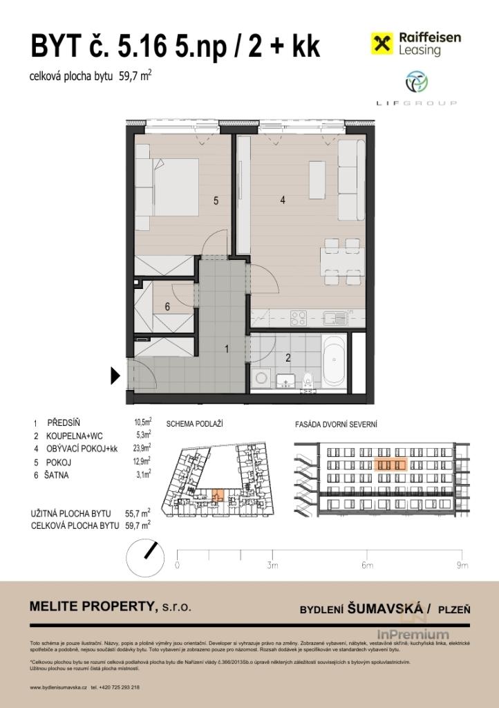 Prodej bytu 2+kk 59 m2