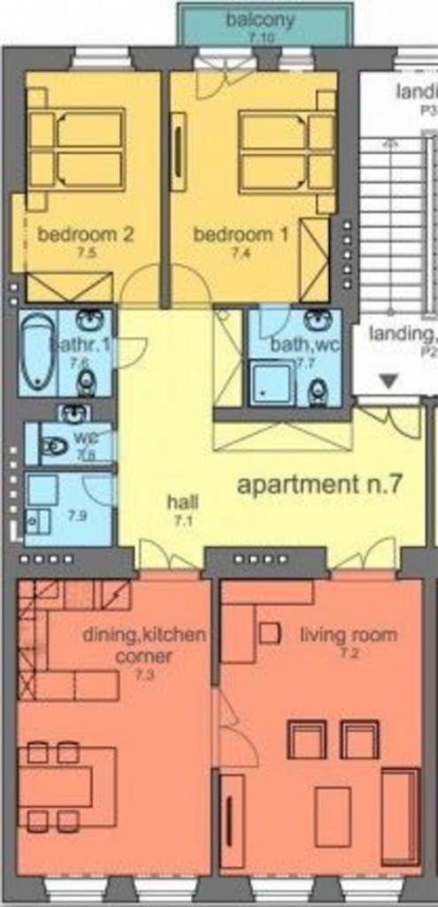 Pronajem bytu 2+kk 120 m2