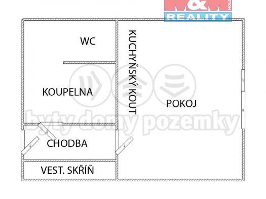 Pronajem bytu 1+kk 32 m2