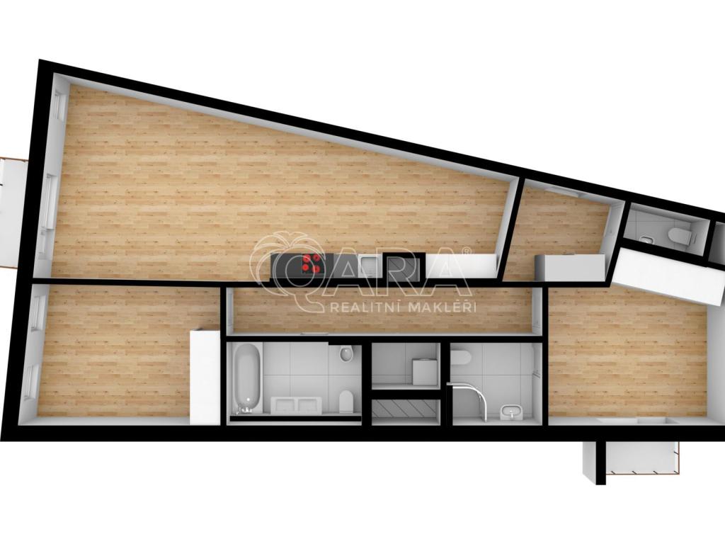 Pronájem bytu 3+kk 117 m2
