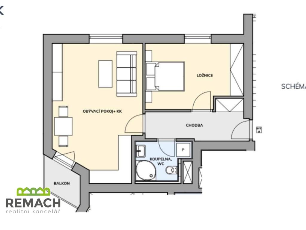 Pronájem bytu 2+kk 65 m2