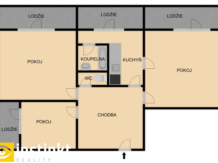 Pronájem bytu 3+1 78 m2