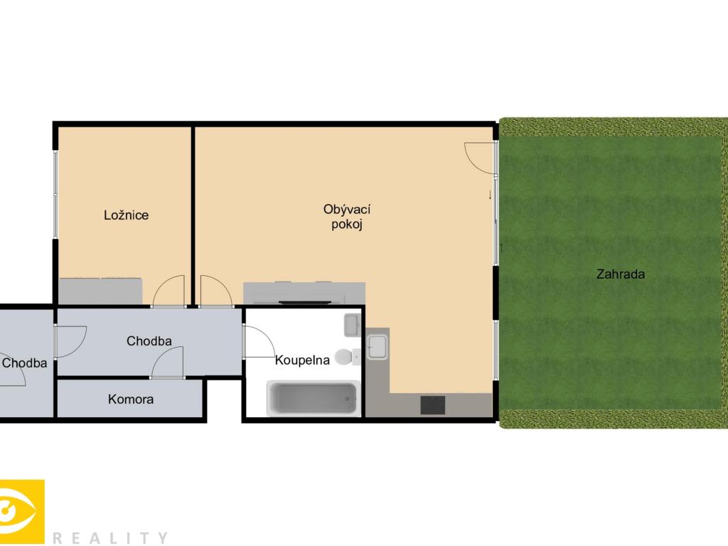 Pronájem bytu 2+kk 52 m2