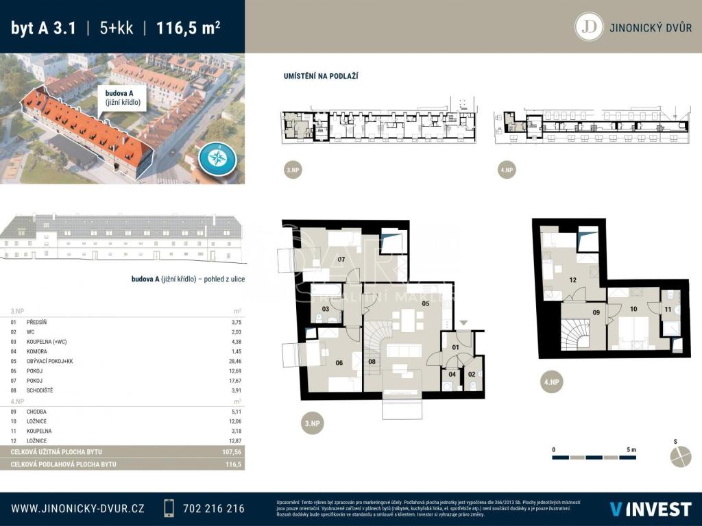 Pronájem bytu 5+kk 107 m2, Praha – náhled fotky 11