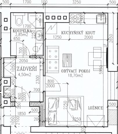 Pronajem bytu 1+kk 30 m2