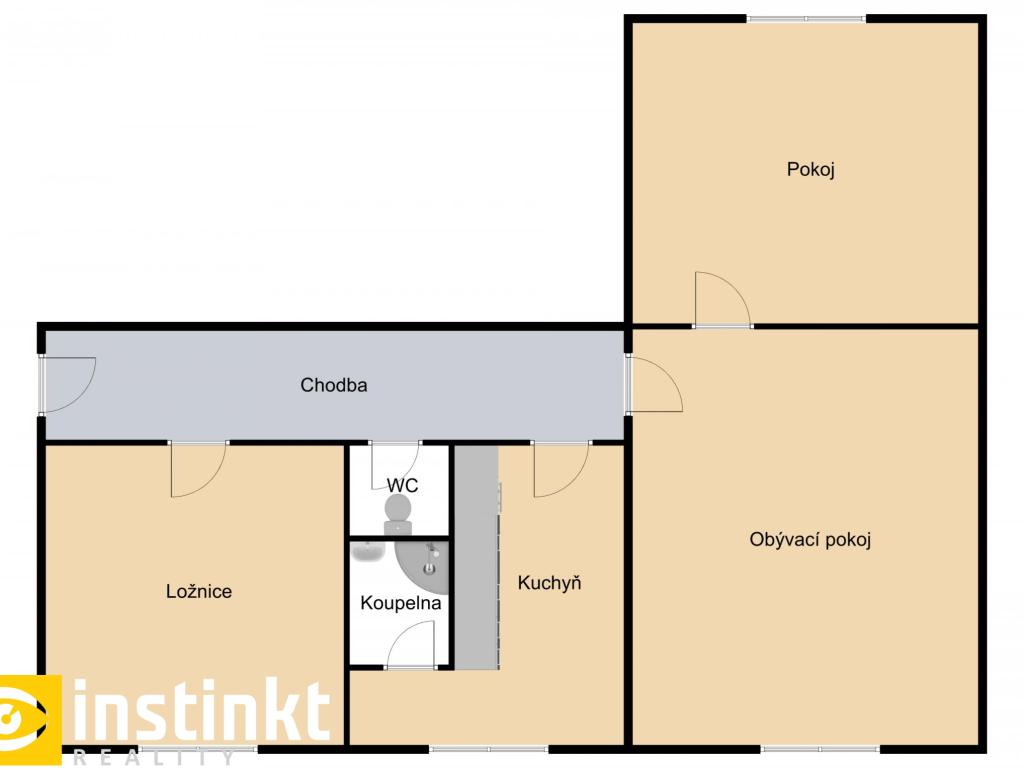 Pronájem bytu 3+1 79 m2