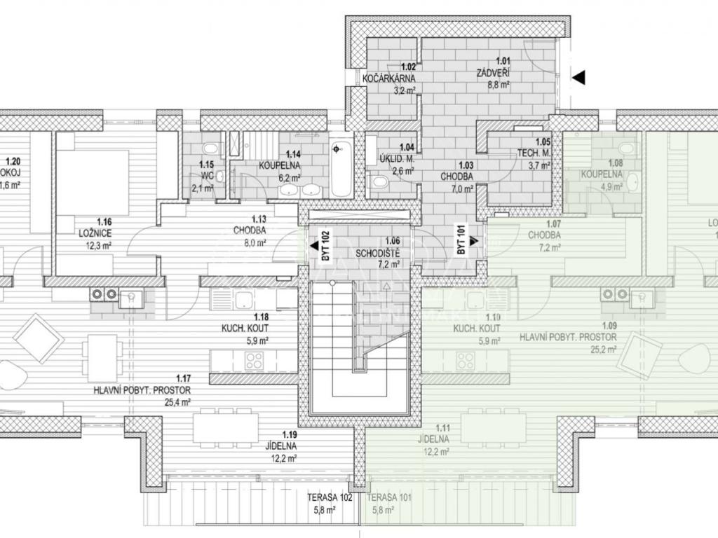 Prodej bytu 2+kk 79 m2