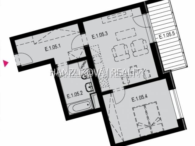 Pronájem bytu 2+kk 48 m2, České Budějovice – náhled fotky 2
