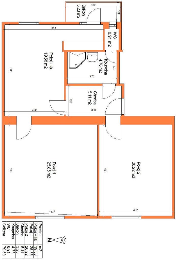 Pronájem pokoje 20 m2