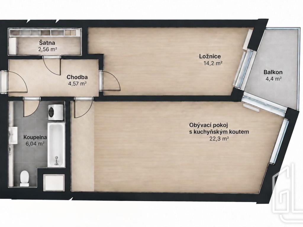 Prodej bytu 2+kk 56 m2, Praha – náhled fotky 25