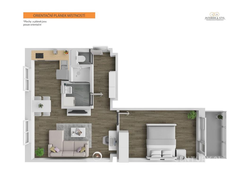 Pronájem bytu 2+kk 56 m2, Praha – náhled fotky 19