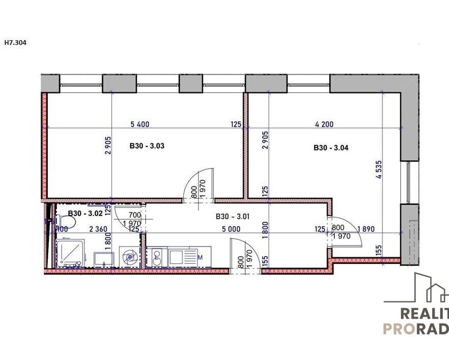 Pronájem bytu 2+1 43 m2, Brno – náhled fotky 8
