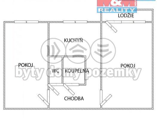Pronajem bytu 2+1 54 m2