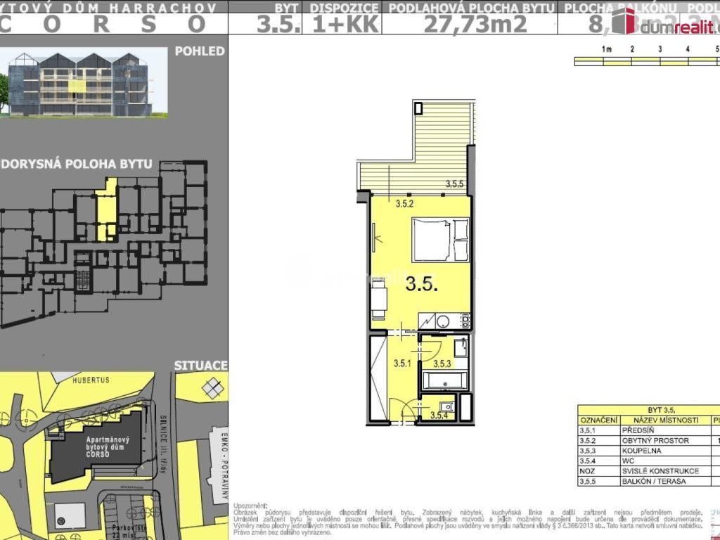 Prodej bytu 1+kk 28 m2, Harrachov – náhled fotky 7