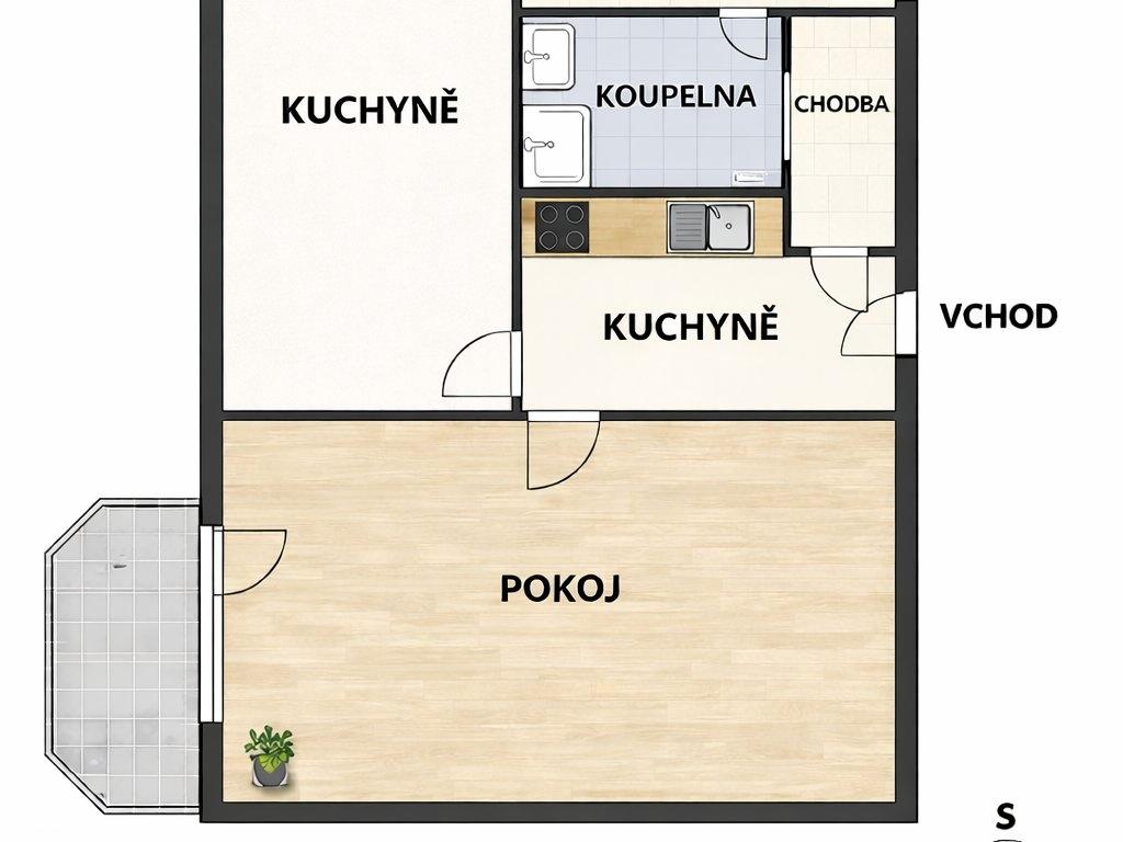 Prodej bytu 1+1 47 m2