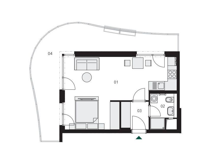 Pronájem bytu 1+kk 38 m2