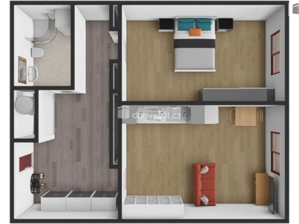 Pronájem bytu 2+kk 60 m2