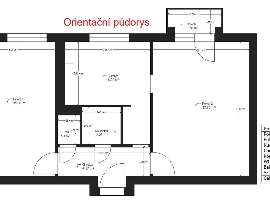 Prodej bytu 2+1 54 m2, Pardubice – náhled fotky 4