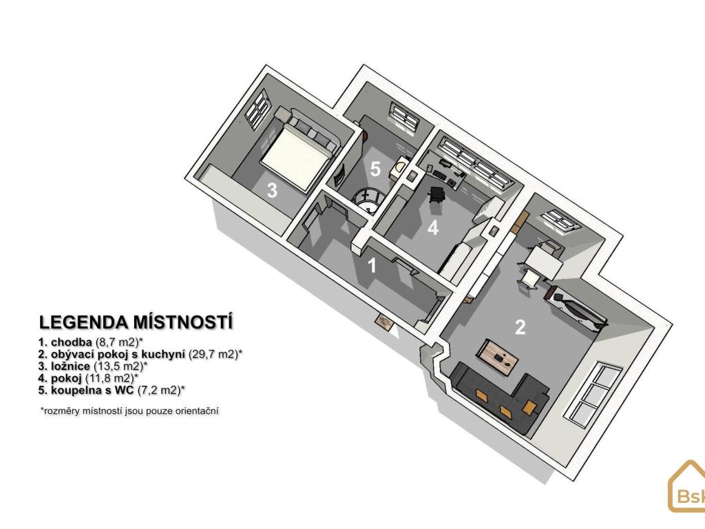 Prodej bytu 3+kk 78 m² – pohled 2