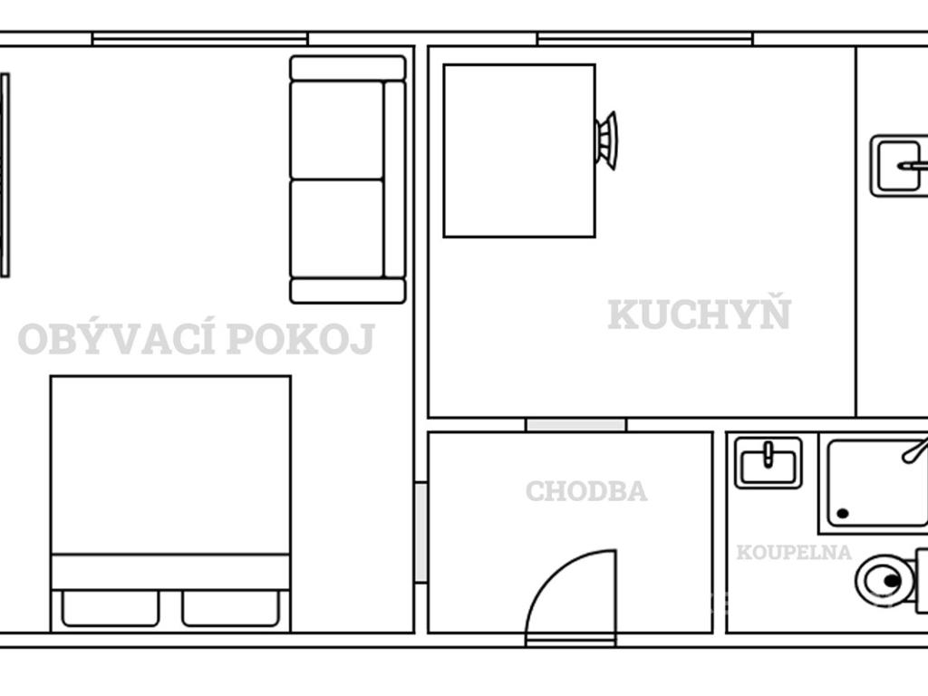Pronájem bytu 1+1 29 m2