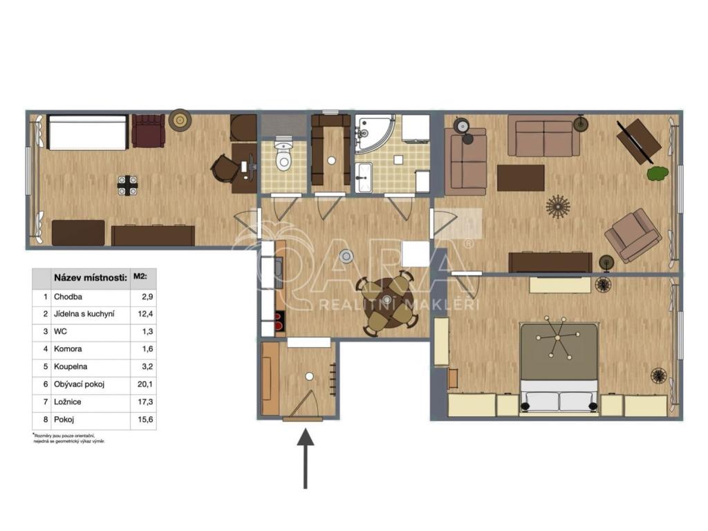 Pronájem bytu 3+1 75 m2