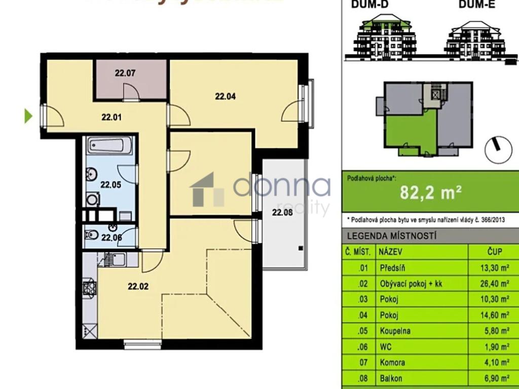 Pronájem bytu 3+kk 76 m2, Praha – náhled fotky 6