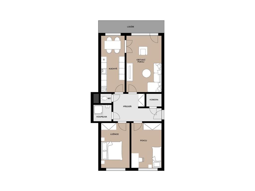 Prodej bytu 3+1 69 m2
