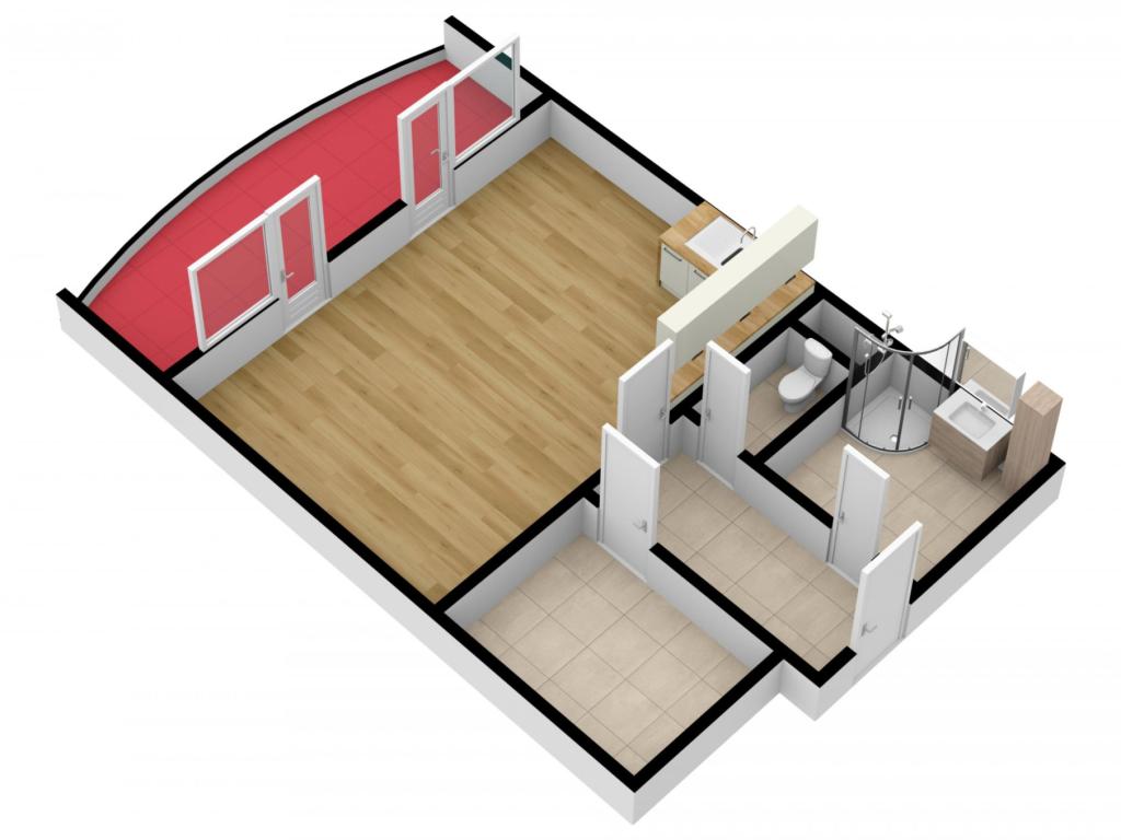 Pronájem bytu 1+kk 59 m2