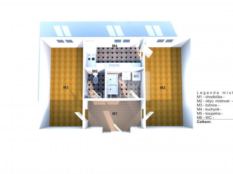 Pronájem bytu 2+1 47 m2