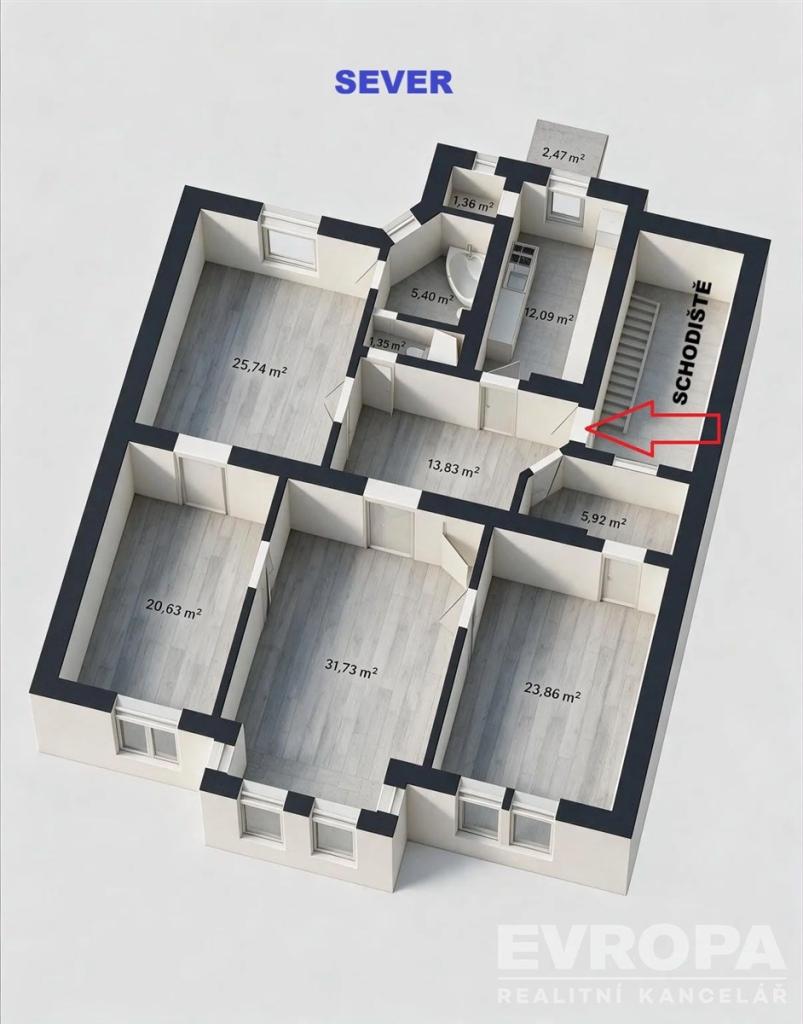 Pronájem bytu 4+1 144 m2